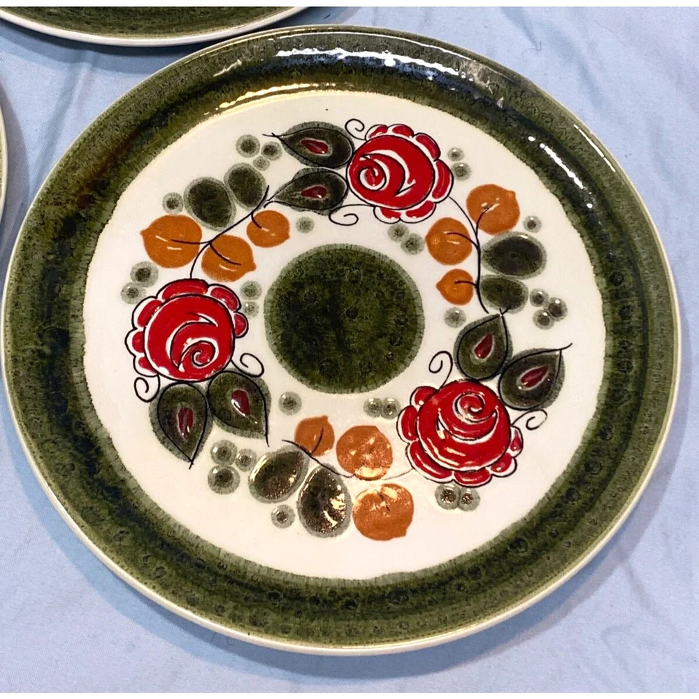 c 1950 SMF Schramberger Tirol 3 Luncheon Plates 